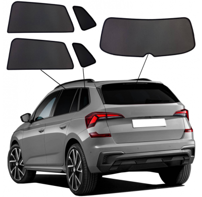 Juego de cortinillas Sunclip apto para Skoda Kamiq (NW) Facelift 2024-