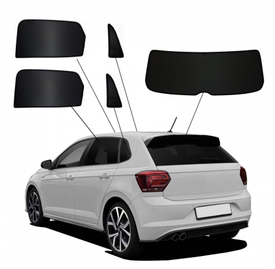 Juego de cortinillas Sunclip adecuado para Volkswagen Polo VI (AW) 5 puertas 2017-2021 y FL 2021-