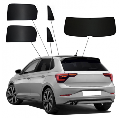 Juego de cortinillas Sunclip adecuado para Volkswagen Polo VI (AW) 5 puertas 2017-2021 y FL 2021-