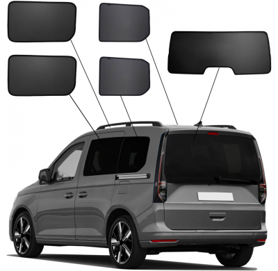 Juego de cortinillas Sunclip adecuado para Volkswagen Caddy V MPV 5 puertas 2020- y Ford Tourneo Connect 5 puertas 2022-