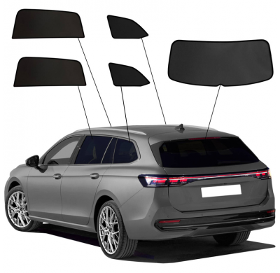 Juego de cortinillas Sunclip adecuado para Volkswagen Passat (CJ5) Variant 2023- y Skoda Superb IV Kombi 2024-