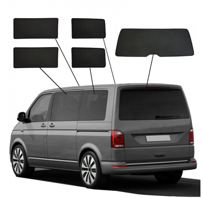 Juego de cortinillas Sunclip adecuado para Volkswagen T6 Multivan 2015-