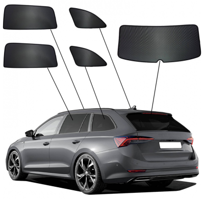 Juego de cortinillas Sunclip adecuado para Skoda Octavia IV (NX5) Combi 2020-