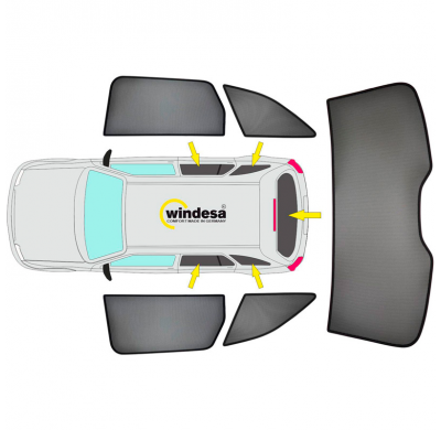 Juego de cortinillas Sunclip apto para Ford Kuga III 2019-