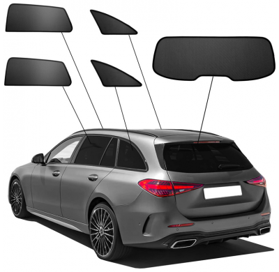 Juego de cortinillas Sunclip apto para Mercedes Clase C W206 Kombi 2021-