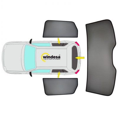 Juego de cortinillas Sunclip valido para Audi Q2 (GA) 2016-