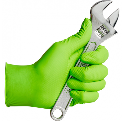Gripp-It Guantes de Nitrilo - talla L - Verde - Caja dispensadora de 50 unidades