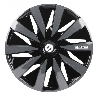 Juego De Tapacubos Sparco Wheels Lazio 13-Pulgadas Negro/Gris Sparco Wheels