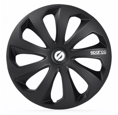 Juego De Tapacubos Sparco Wheels Sicilia 14-Pulgadas Negro/Carbono Sparco Wheels