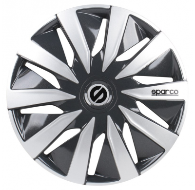 Juego De Tapacubos Sparco Wheels Lazio 15-Pulgadas Gris/Silver Sparco Wheels