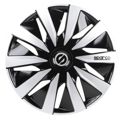 Juego De Tapacubos Sparco Wheels Lazio 16-Pulgadas Negro/Silver Sparco Wheels