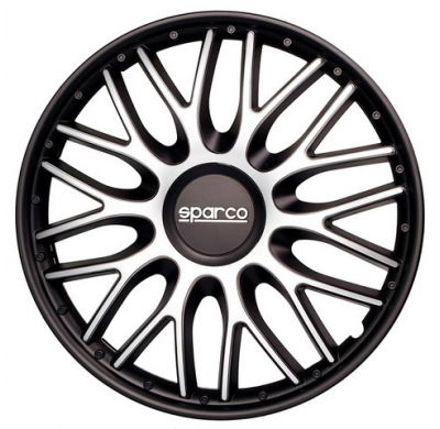 Juego Tapacubos Deportivos Sparco Roma 15-Inch Silver/Black