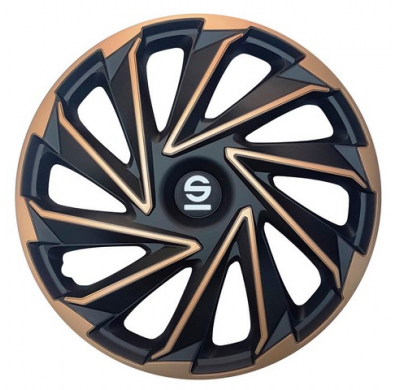 Juego De Tapacubos Sparco Varese 16-Pulgadas Dorado/Negro