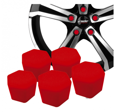 Tapones Tuerca Rueda Simoni Racing Soft Sil - 19mm - Rojo - Juego De 20 Piezas