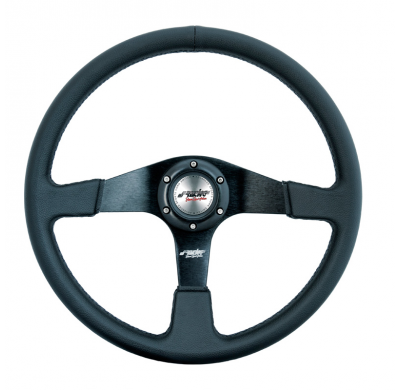 Simoni Racing Volante Deportivo Defender 380mm - Black Eco-Leather