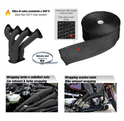 Simoni Racing Kit Cinta Calorica - 50,8mm X 15,24mtr + 6 Clips ->550c