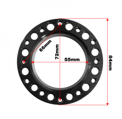 Espaciador Simoni Racing para bujes de volante - Longitud 76mm