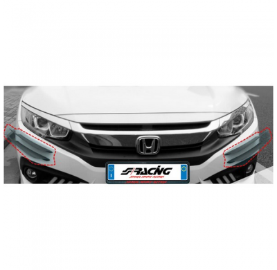 Simoni Racing Set Parachoques Delantero Universal 'Canard' - Negro - 4 Piezas