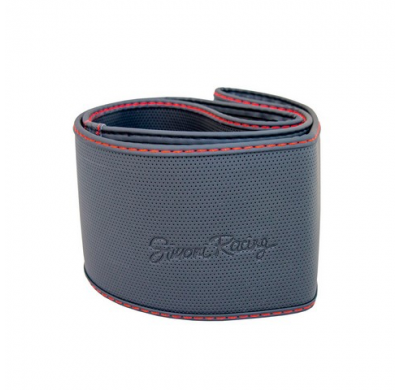 Simoni Racing Funda Para Volante Soft Skin (Elástica) - 37-39cm - Costura Negra/Roja