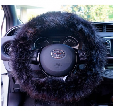 Simoni Racing Funda Para Volante Fluffy Fur - 37-39cm - Negro