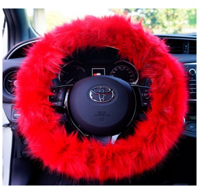 Simoni Racing Funda Para Volante Fluffy Fur - 37-39cm - Rojo