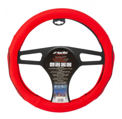 Funda Volante Simoni Racing Pretty Red - 37-39cm - Ecopiel Roja