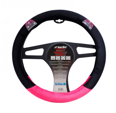 Simoni Racing Funda Volante Pussycat - 37-39cm - Negro/Rosa