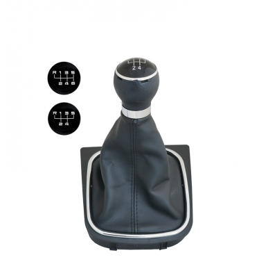 Pomo De Simoni Racing Gear Oem Volkswagen Golf Vi/Jetta - Cuero Negro + 2 Diseños