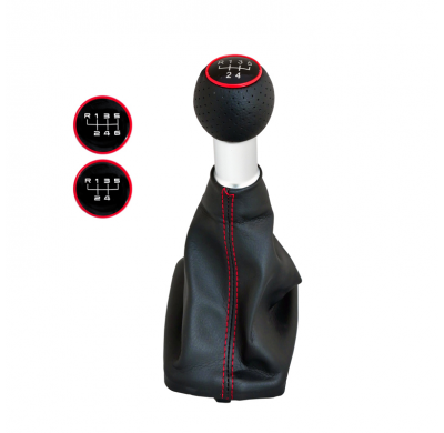 Pomo De Simoni Racing Gear Oem Audi A3 (8l) 1996-2003 - Cuero Negro + 2 Diseños