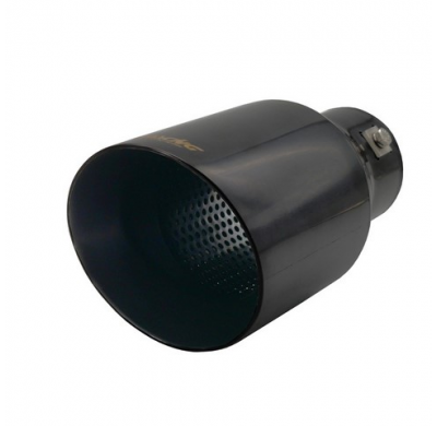 Cola De Escape Simoni Racing Redondo/Inclinado Negro - ø102xl210mm - Instalación -38>63mm