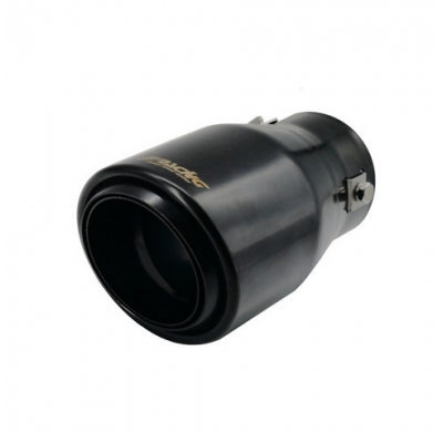 Cola De Escape Simoni Racing Redondo/Inclinado Inox Negro - ø90xl150mm - Instalación -39>64mm