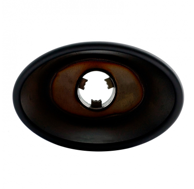 Cola de tubo de escape Simoni Racing Oval/Inclinado Negro - 150x100xL255mm - Instalación ->37-54mm