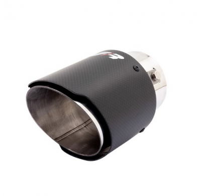 Simoni Racing Cola De Escape Redondo/Inclinado Matt-Carbon+inox - ø89xl155mm - Instalación 50-76mm