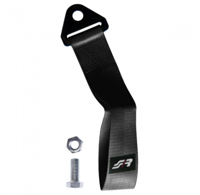 Simoni Racing Towing-Hook-Ribbon - Negro - Max. 3000kg - Longitud 28cm