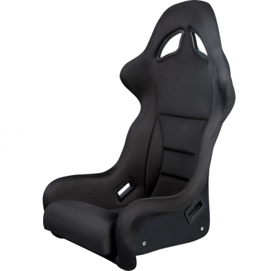 Asiento Deportivo Autostyle 'Bs7' - Negro - Respaldo De Fibra De Vidrio - No Reclinable