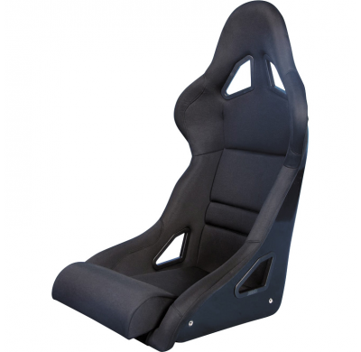 Asiento Deportivo Autostyle 'Bs8' - Negro - Respaldo De Fibra De Vidrio - No Reclinable