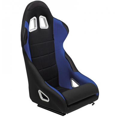 Asiento Deportivo Autostyle 'K5' - Negro/Azul - Respaldo No Reclinable - Incl. Guías Universales