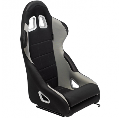Asiento Deportivo Autostyle 'K5' - Negro/Gris - Respaldo No Reclinable - Incl. Guías Universales