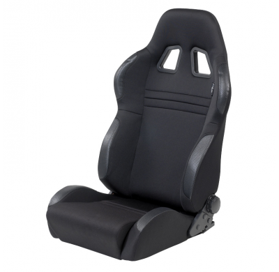 Asiento Deportivo Autostyle 'T Eco' - Negro - Respaldo Reclinable De Dos Lados - Incl. Guías Universales