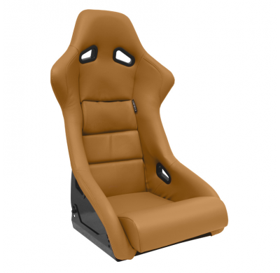 Asiento deportivo 'BS1' - Cuero sintético beige - Respaldo de fibra de vidrio no reclinable - incl. diapositivas