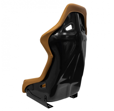 Asiento deportivo 'BS1' - Cuero sintético beige - Respaldo de fibra de vidrio no reclinable - incl. diapositivas