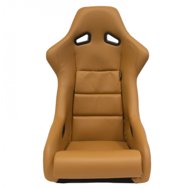 Asiento deportivo 'BS1' - Cuero sintético beige - Respaldo de fibra de vidrio no reclinable - incl. diapositivas
