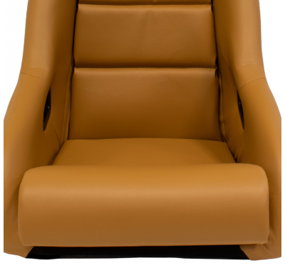 Asiento deportivo 'BS1' - Cuero sintético beige - Respaldo de fibra de vidrio no reclinable - incl. diapositivas