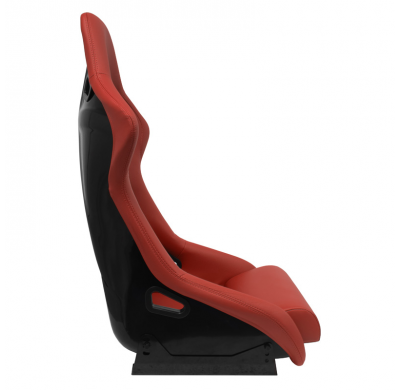 Asiento deportivo 'BS1' - Cuero sintético rojo - Respaldo de fibra de vidrio no reclinable - incl. diapositivas