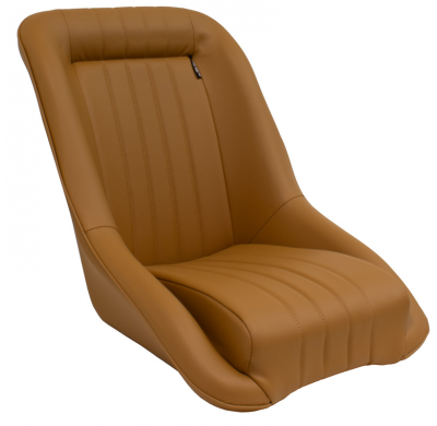 Asiento deportivo 'Classic' - Cuero sintético beige - Respaldo no reclinable - incl. diapositivas