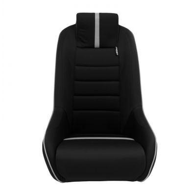 Asiento deportivo 'Classic RS' - Negro/Gris - Respaldo no reclinable + Reposacabezas integrado - incl. diapositivas