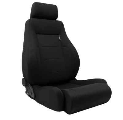 Asiento deportivo 'Retro II' - Negro - Respaldo reclinable en ambos lados - incl. diapositivas