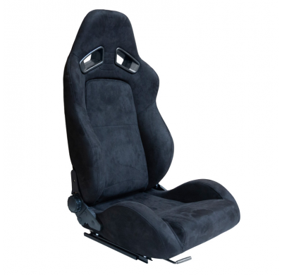 Asiento Deportivo 'Lh' - Negro - Respaldo Reclinable Por Ambos Lados - Incluye Guias Universales