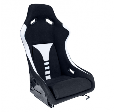 Asiento Deportivo 'Rt' - Negro/Gris - Respaldo De Fibra De Vidrio No Reclinable