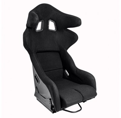 Asiento Deportivo "Jj" - Negro - Respaldo De Fibra De Vidrio No Reclinable